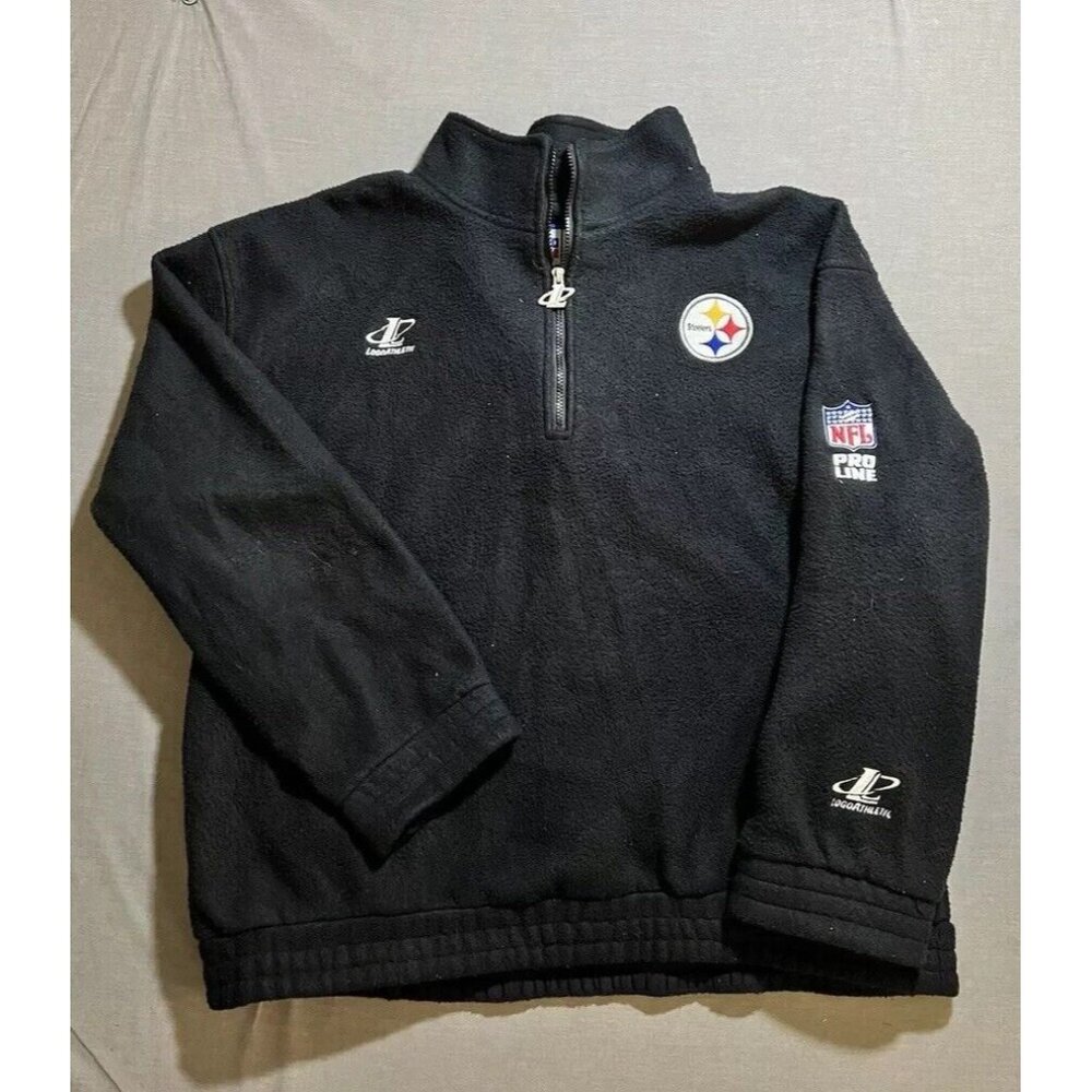 Logo Athletic x Pro Line Pittsburgh Steelers Jacket Mens XL Black Fleece‎ NFL